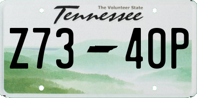 TN license plate Z7340P
