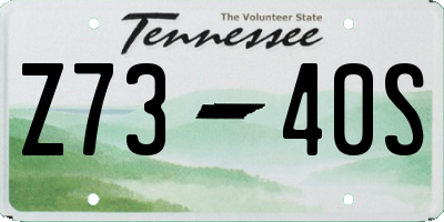 TN license plate Z7340S