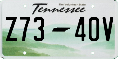 TN license plate Z7340V