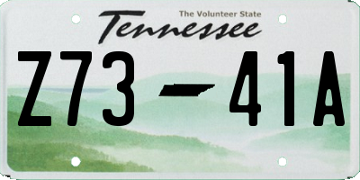 TN license plate Z7341A