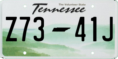 TN license plate Z7341J