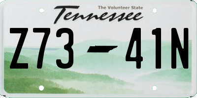 TN license plate Z7341N