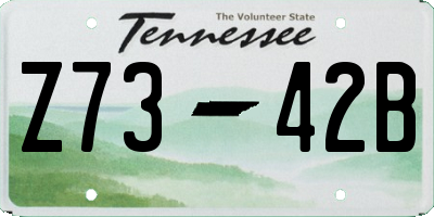 TN license plate Z7342B