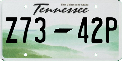 TN license plate Z7342P