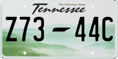TN license plate Z7344C