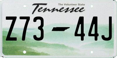 TN license plate Z7344J