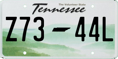 TN license plate Z7344L