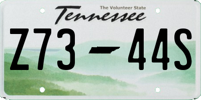 TN license plate Z7344S
