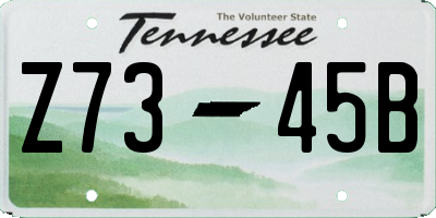 TN license plate Z7345B