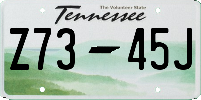 TN license plate Z7345J