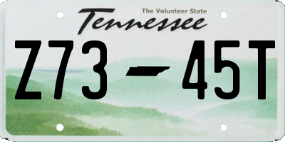 TN license plate Z7345T