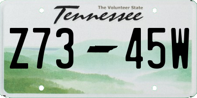 TN license plate Z7345W