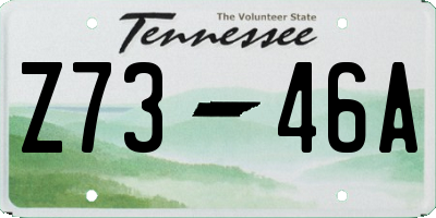 TN license plate Z7346A