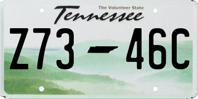 TN license plate Z7346C