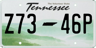 TN license plate Z7346P