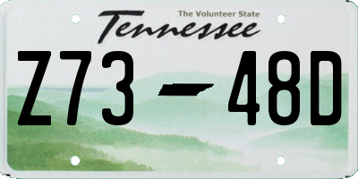 TN license plate Z7348D