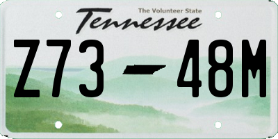 TN license plate Z7348M