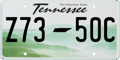 TN license plate Z7350C