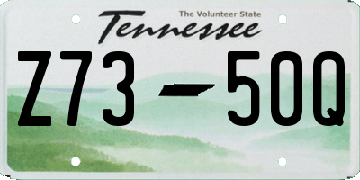 TN license plate Z7350Q