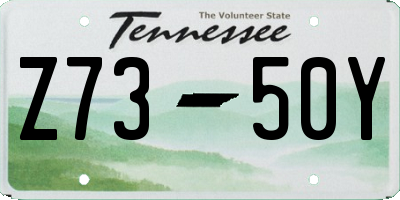 TN license plate Z7350Y