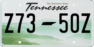 TN license plate Z7350Z