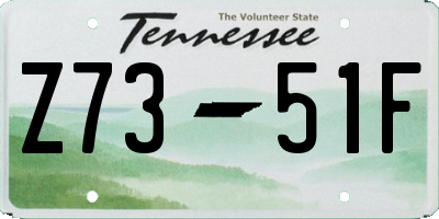 TN license plate Z7351F