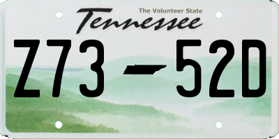 TN license plate Z7352D