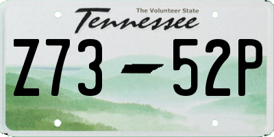 TN license plate Z7352P