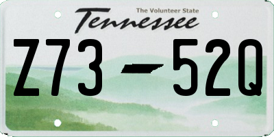 TN license plate Z7352Q