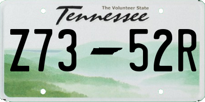 TN license plate Z7352R