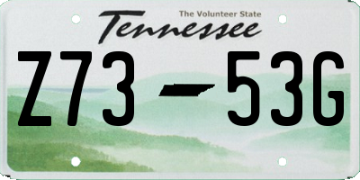 TN license plate Z7353G