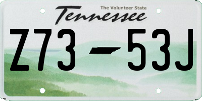 TN license plate Z7353J