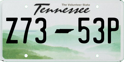 TN license plate Z7353P