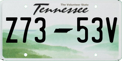 TN license plate Z7353V