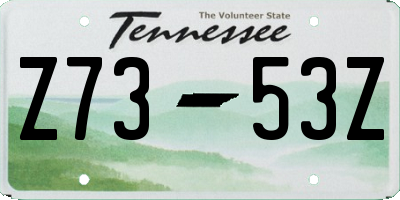 TN license plate Z7353Z