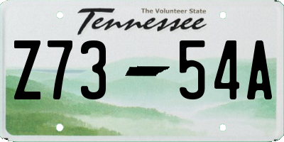 TN license plate Z7354A