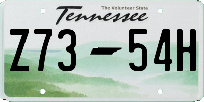 TN license plate Z7354H