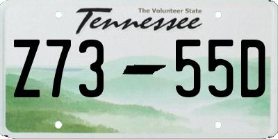 TN license plate Z7355D
