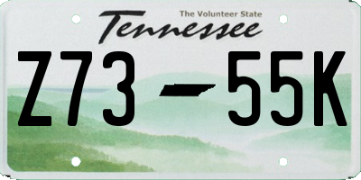 TN license plate Z7355K