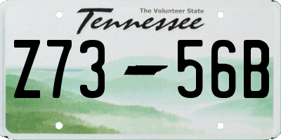 TN license plate Z7356B