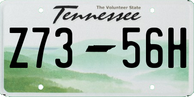 TN license plate Z7356H