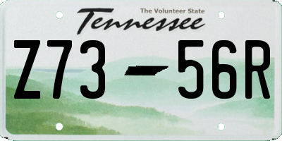 TN license plate Z7356R