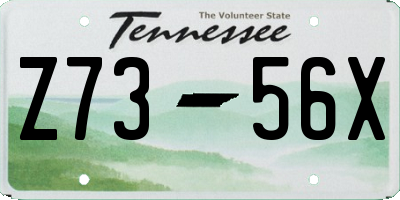 TN license plate Z7356X