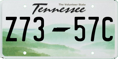 TN license plate Z7357C