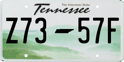 TN license plate Z7357F