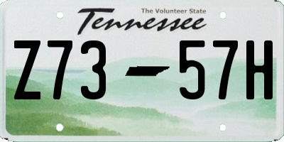TN license plate Z7357H