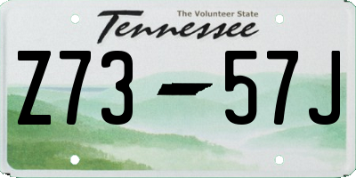 TN license plate Z7357J
