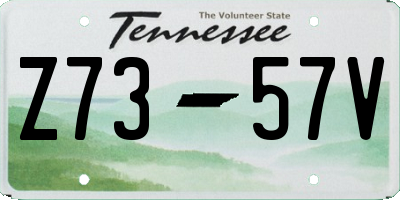 TN license plate Z7357V