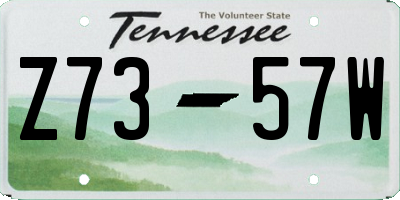 TN license plate Z7357W