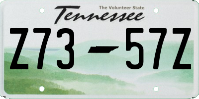 TN license plate Z7357Z